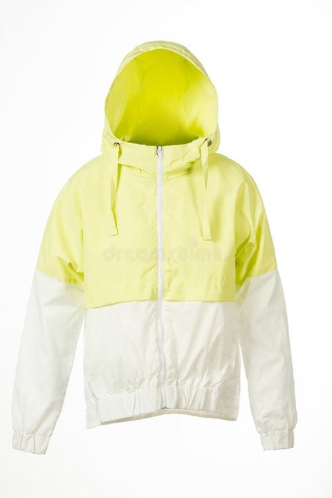Lightweight color-block jacket · illustrative garment image